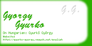 gyorgy gyurko business card